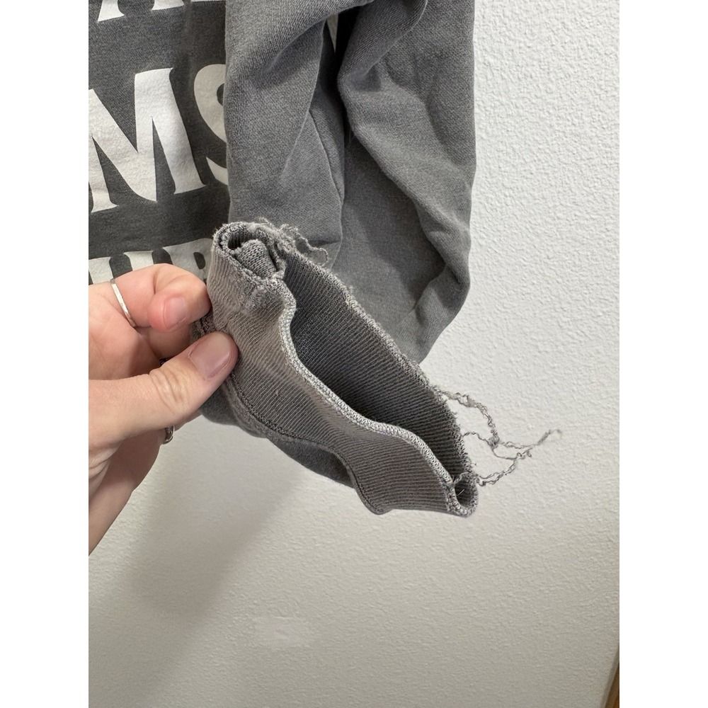 Anti Social Moms Club Grey Hoodie Womens Size Medium Oversized Cropped Grunge - Picture 7 of 10
